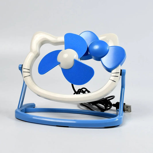 HELLO KITTY! MINI PORTABLE FAN [WHITE, BLUE]