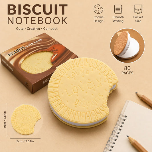 BISCUIT CUTE NOTEBOOK COMPACT AND CHOCOLATE SCENTED [BEIGE]